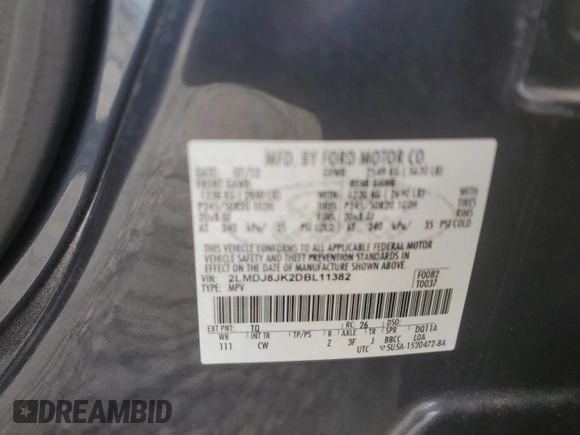 2013 Lincoln MKX with VIN 2LMDJ8JK2DBL11382, listed as a Copart auction lot 73577914 with 130,455 mi miles and Salvage Title. Bid and sale history available at carsss.com. Image 13.