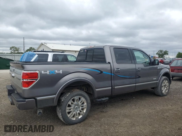 2012 Ford F-150 XL with VIN 1FTFW1ET1CFB55255, listed as a Copart auction lot 58023485 with 204,562 mi miles and Salvage title. Bid and sale history available at DreamBid. Image 3.