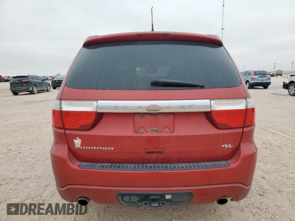 2011 Dodge Durango R/T with VIN 1D4SD6GT4BC535269, listed as a Copart auction lot 58329705 with 122,961 mi miles and Salvage title. Bid and sale history available at DreamBid. Image 6.