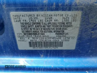 2021 Nissan Versa SV with VIN 3N1CN8EV5ML817624, listed as a Copart auction lot 58752455 with 94,240 mi miles and Salvage title. Bid and sale history available at DreamBid. Image 12.