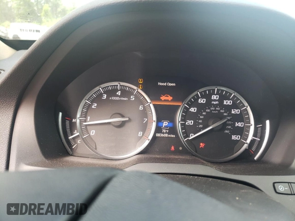 2017 Acura MDX with VIN 5FRYD4H38HB042327, listed as a Copart auction lot 61488535 with 83,608 mi miles and Salvage title. Bid and sale history available at DreamBid. Image 9.