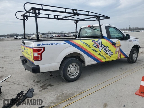 2020 Ford F-150 XL with VIN 1FTMF1CB5LKE55082, listed as a Copart auction lot 51062045 with 145,654 mi miles and Salvage Title. Bid and sale history available at carsss.com. Image 3.