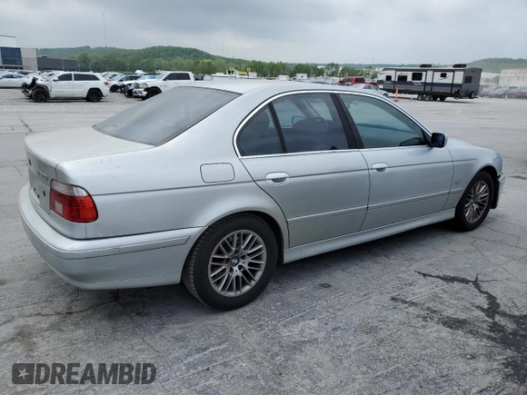 2002 BMW 5 Series 530i with VIN WBADT53482CE93352, listed as a Copart auction lot 51579024 with 149,521 mi miles and Salvage Title. Bid and sale history available at carsss.com. Image 3.