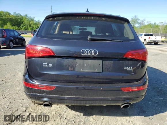 2013 Audi Q5 Premium Plus with VIN WA1LFAFP0DA027506, listed as a Copart auction lot 48366055 with 62,460 mi miles and Salvage title. Bid and sale history available at DreamBid. Image 6.