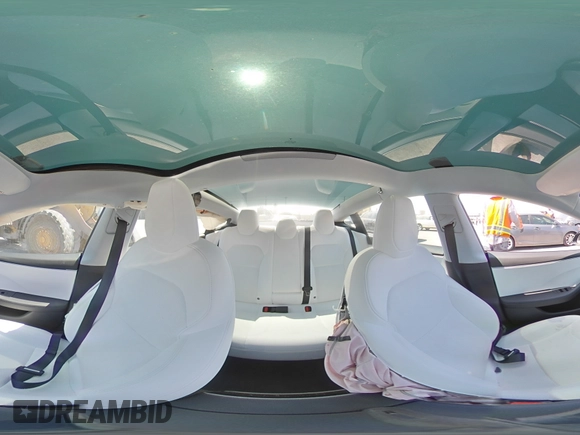 2025 Tesla Model 3 Long Range with VIN 5YJ3E1EA8SF918928, listed as a Copart auction lot 53454155 with 2,061 mi miles and Salvage title. Bid and sale history available at DreamBid. Image 14.