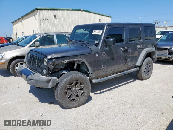 2014 Jeep Wrangler Unlimited Sport with VIN 1C4BJWDG2EL294829, listed as a Copart auction lot 51921685 with 138,203 mi miles and Salvage Title. Bid and sale history available at DreamBid. Image 1.