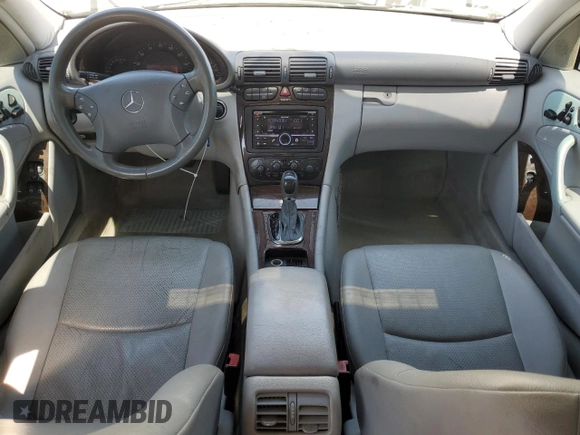 2002 Mercedes-Benz C with VIN WDBRF61J02F202917, listed as a Copart auction lot 50694815 with 59,803 mi miles and Salvage Title. Bid and sale history available at carsss.com. Image 8.