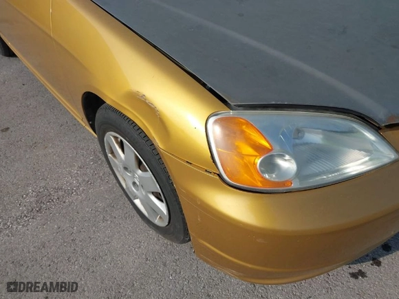 2001 Honda Civic EX with VIN 1HGEM22921L035884, listed as a IAAI auction lot 42022884 with 211,795 mi miles. Bid and sale history available at carsss.com. Image 6.