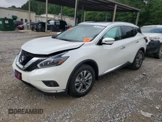 2018 Nissan Murano SL z VIN 5N1AZ2MG3JN154666, wystawiony jako Copart lot #56110795 z przebiegiem 21 196 mil mil oraz Szkoda całkowita • Salvage title. Historia ofert i sprzedaży dostępna na DreamBid. Obrazek 1.
