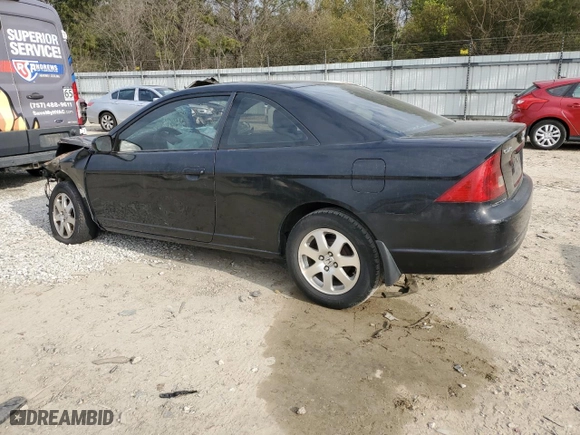 2003 Honda Civic EX with VIN 1HGEM22973L011602, listed as a Copart auction lot 50883405 with 260,903 mi miles and Salvage Title. Bid and sale history available at carsss.com. Image 2.