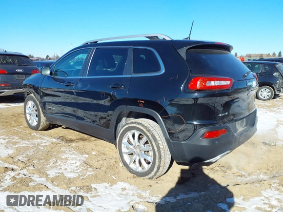 2017 Jeep Cherokee Limited with VIN 1C4PJMDS2HW636670, listed as a IAAI auction lot 41334870 with 122,973 mi miles. Bid and sale history available at carsss.com. Image 3.