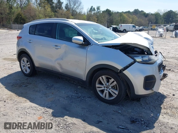 2018 Kia Sportage LX with VIN KNDPM3AC6J7422408, listed as a IAAI auction lot 41918342 with 104,385 mi miles and . Bid and sale history available at carsss.com. Image 1.