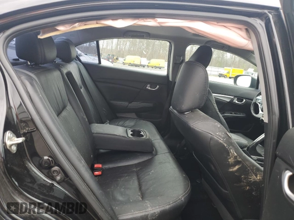 2015 Honda Civic Sedan EX-L with VIN 2HGFB2F95FH500991, listed as a Copart auction lot 51666015 with 0 mi miles and Clean Title. Bid and sale history available at carsss.com. Image 10.