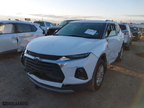2020 Chevrolet Blazer LT with VIN 3GNKBBRA1LS649501, listed as a IAAI auction lot 41406798 with 99,182 mi miles. Bid and sale history available at carsss.com. Image 2.