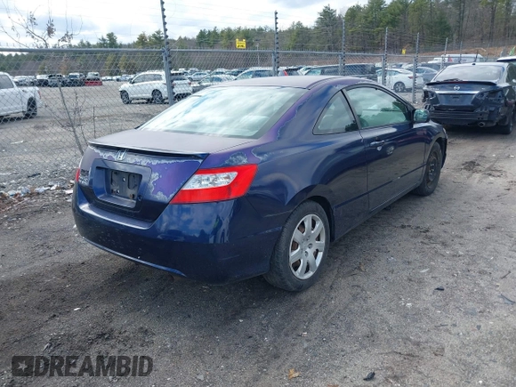 2007 Honda Civic Cpe LX with VIN 2HGFG12627H502786, listed as a IAAI auction lot 41875135 with 137,039 mi miles. Bid and sale history available at carsss.com. Image 4.