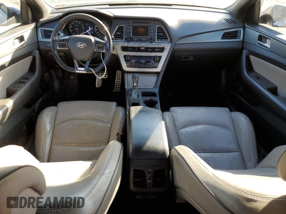 2015 Hyundai Sonata Sport with VIN 5NPE34AB6FH054483, listed as a Copart auction lot 42856255 with 163,708 mi miles and Salvage Title. Bid and sale history available at carsss.com. Image 8.