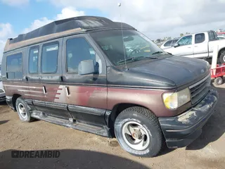 1993 Ford Econoline Cargo with VIN 1FDEE14H5PHB66583, listed as a IAAI auction lot 41905129 with 95,913 mi miles and . Bid and sale history available at DreamBid. Image 1.