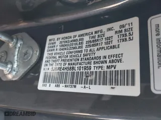 2011 Honda CR-V EX with VIN 5J6RE4H58BL101959, listed as a IAAI auction lot 40748077 with 110,578 mi miles. Bid and sale history available at carsss.com. Image 9.