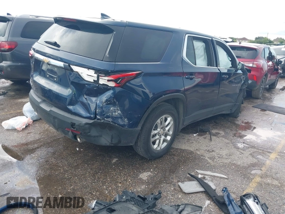 2023 Chevrolet Traverse LS with VIN 1GNERFKW5PJ115835, listed as a IAAI auction lot 42596841 with 32,937 mi miles and . Bid and sale history available at DreamBid. Image 4.