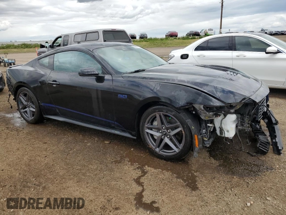 2024 Ford Mustang GT with VIN 1FA6P8CF3R5432009, listed as a Copart auction lot 62908115 with 22,552 mi miles and Salvage title. Bid and sale history available at DreamBid. Image 4.