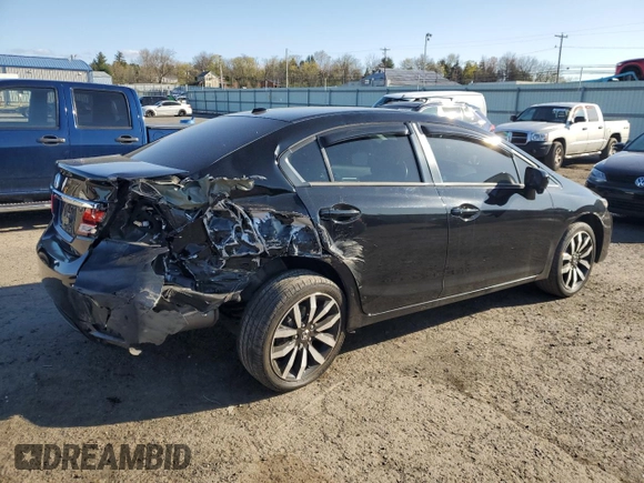 2015 Honda Civic EX-L with VIN 19XFB2F94FE214043, listed as a Copart auction lot 53528065 with 120,000 mi miles and Salvage Title. Bid and sale history available at carsss.com. Image 3.