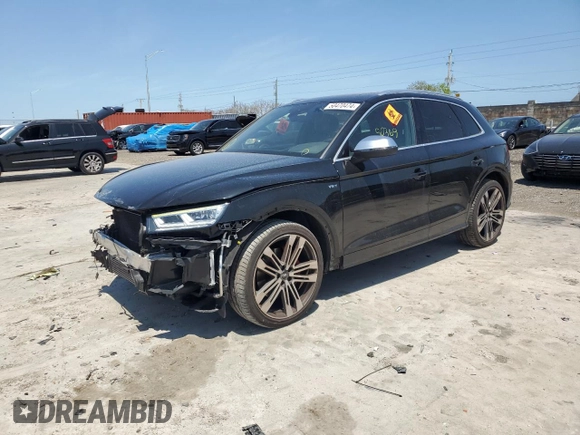 2018 Audi SQ5 Prestige with VIN WA1C4AFYXJ2203241, listed as a Copart auction lot 50470474 with 50,369 mi miles and . Bid and sale history available at DreamBid. Image 1.