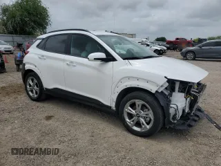 2023 Hyundai Kona SEL with VIN KM8K62AB0PU979875, listed as a Copart auction lot 54411375 with 8,040 mi miles and Salvage Title. Bid and sale history available at DreamBid. Image 4.