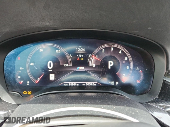 2019 BMW 5 Series 540i xDrive with VIN WBAJE7C53KWD55234, listed as a Copart auction lot 57797475 with 81,844 mi miles and Salvage title. Bid and sale history available at DreamBid. Image 9.