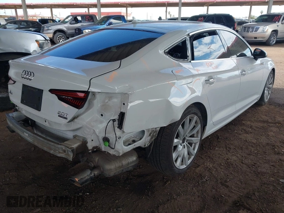 2018 Audi A5 Sportback Premium with VIN WAUANCF52JA130204, listed as a IAAI auction lot 42392730 with 79,466 mi miles and . Bid and sale history available at DreamBid. Image 4.