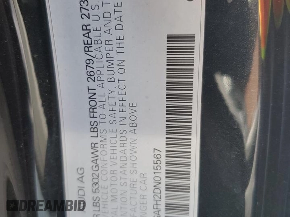 2013 Audi S5 Premium Plus z VIN WAUCGAFH2DN015567, wystawiony jako Copart lot #55349525 z przebiegiem 71 418 mil mil oraz Szkoda całkowita • Salvage title. Historia ofert i sprzedaży dostępna na DreamBid. Obrazek 12.