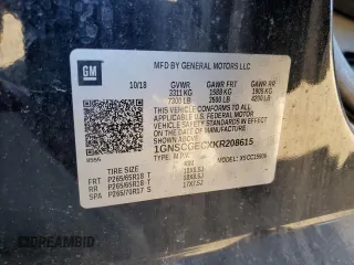 2019 Chevrolet Suburban LS with VIN 1GNSCGECXKR208615, listed as a Copart auction lot 52187105 with 174,105 mi miles and Salvage title. Bid and sale history available at DreamBid. Image 15.