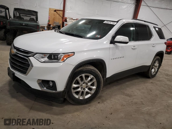 2019 Chevrolet Traverse LT Cloth z VIN 1GNEVGKW4KJ192741, wystawiony jako Copart lot #48424715 z przebiegiem 89 369 mil mil oraz Szkoda całkowita • Salvage title. Historia ofert i sprzedaży dostępna na DreamBid. Obrazek 1.