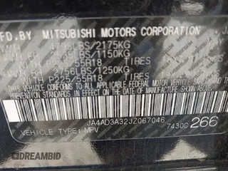 2018 Mitsubishi Outlander SE z VIN JA4AD3A32JZ067046, wystawiony jako IAAI lot #42098647 z przebiegiem 66 028 mil mil oraz . Historia ofert i sprzedaży dostępna na DreamBid. Obrazek 9.