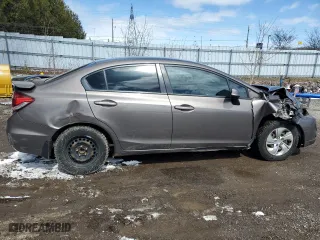 2013 Honda Civic Sdn LX with VIN 2HGFB2F40DH008726, listed as a Copart auction lot 52205165 with 310,718 mi miles and Salvage Title. Bid and sale history available at carsss.com. Image 3.