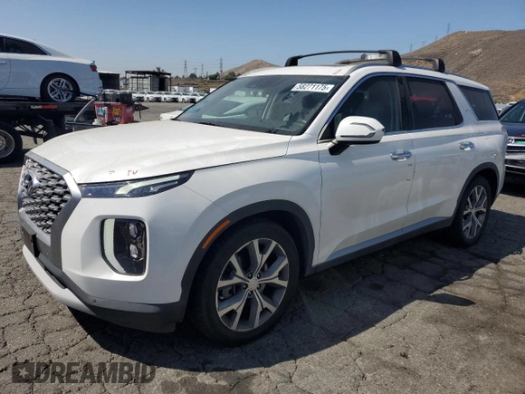 2021 Hyundai Palisade SEL z VIN KM8R44HE7MU222869, wystawiony jako Copart lot #58271175 z przebiegiem 84 943 mil mil oraz Szkoda całkowita • Salvage title. Historia ofert i sprzedaży dostępna na DreamBid. Obrazek 1.