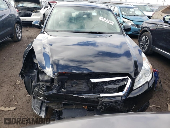 2010 Subaru Legacy 2.5i with VIN 4S3BMCA68A3241421, listed as a Copart auction lot 41120364 with 58,417 mi miles and Salvage Title. Bid and sale history available at carsss.com. Image 5.