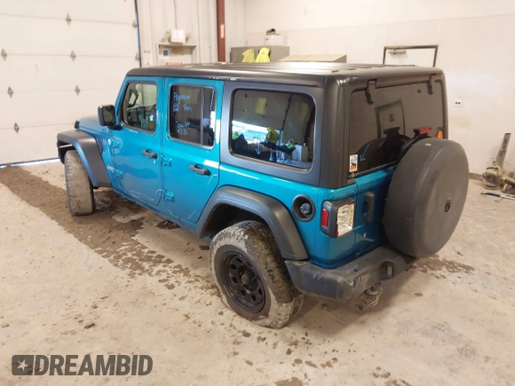 2019 Jeep Wrangler Unlimited Sport Altitude with VIN 1C4HJXDG0KW617379, listed as a IAAI auction lot 42005517 with 91,296 mi miles and . Bid and sale history available at DreamBid. Image 3.