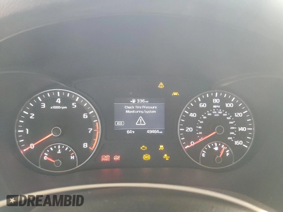 2019 Kia Optima S with VIN 5XXGT4L36KG356702, listed as a Copart auction lot 88163715 with 49,464 mi miles and Salvage Title. Bid and sale history available at carsss.com. Image 9.