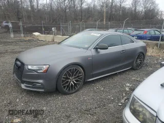2015 Audi S5 Premium Plus with VIN WAUCGAFRXFA018168, listed as a Copart auction lot 44331145 with 71,298 mi miles and Salvage Title. Bid and sale history available at carsss.com. Image 1.