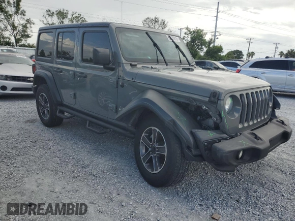 2019 Jeep Wrangler Unlimited Sport S with VIN 1C4HJXDG3KW583521, listed as a Copart auction lot 62835915 with 115,292 mi miles and Salvage title. Bid and sale history available at DreamBid. Image 4.