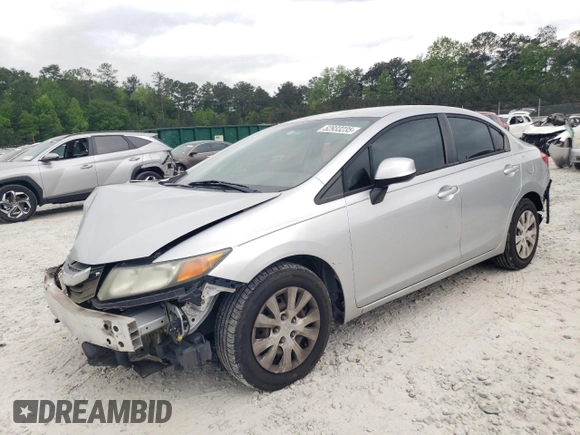 2012 Honda Civic LX z VIN 2HGFB2F56CH523429, wystawiony jako Copart lot #52933235 z przebiegiem 178 789 mil mil oraz Szkoda całkowita • Salvage title. Historia ofert i sprzedaży dostępna na DreamBid. Obrazek 1.