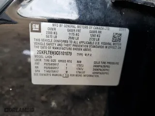 2012 GMC Terrain SLE-2 with VIN 2GKFLTEK9C6101079, listed as a Copart auction lot 47053205 with 97,649 mi miles and Salvage Title. Bid and sale history available at carsss.com. Image 13.