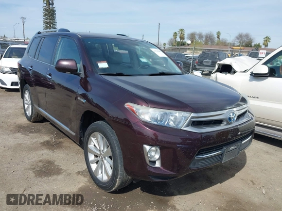 2011 Toyota Highlander Hybrid Limited with VIN JTEDC3EH4B2003768, listed as a IAAI auction lot 41765885 with 169,289 mi miles. Bid and sale history available at carsss.com. Image 1.
