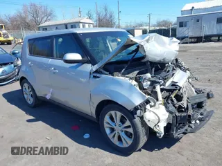2015 Kia Soul + with VIN KNDJP3A54F7789510, listed as a IAAI auction lot 41763856 with 1 mi miles. Bid and sale history available at carsss.com. Image 1.