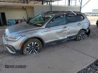 2024 Volkswagen Tiguan S with VIN 3VVRB7AX2RM116026, listed as a Copart auction lot 59060825 with 11,828 mi miles and Salvage title. Bid and sale history available at DreamBid. Image 1.