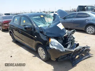 2024 Mitsubishi Mirage ES with VIN ML32AUHJ4RH008579, listed as a IAAI auction lot 42510598 with 11,400 mi miles and . Bid and sale history available at DreamBid. Image 1.