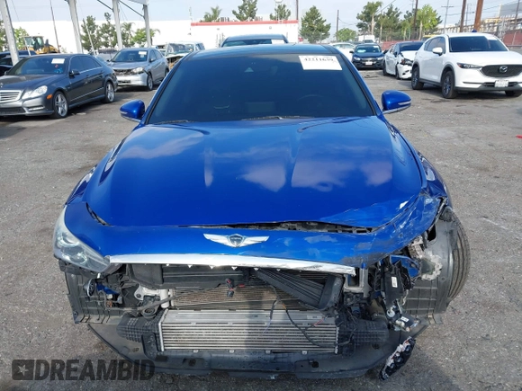 2019 Genesis G70 Advanced with VIN KMTG74LE4KU032620, listed as a IAAI auction lot 42211639 with 59,132 mi miles and . Bid and sale history available at DreamBid. Image 12.