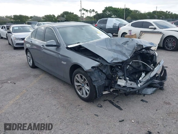 2015 BMW 5 Series 528i with VIN WBA5A5C52FD514549, listed as a IAAI auction lot 41812177 with 107,819 mi miles. Bid and sale history available at carsss.com. Image 1.