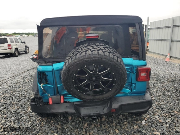 2020 Jeep Wrangler Unlimited Sport Altitude with VIN 1C4HJXDG7LW201640, listed as a Copart auction lot 52312435 with 40,311 mi miles and Salvage Title. Bid and sale history available at carsss.com. Image 6.