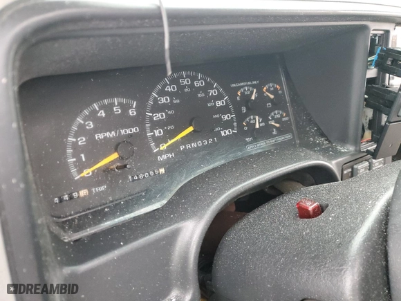 1999 Chevrolet Tahoe with VIN 3GNEK18R7XG230110, listed as a Copart auction lot 82932774 with 148,055 mi miles and Salvage Title. Bid and sale history available at carsss.com. Image 9.